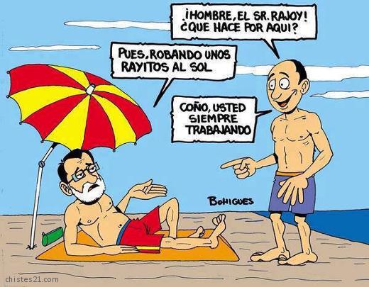 Rajoy en la playa