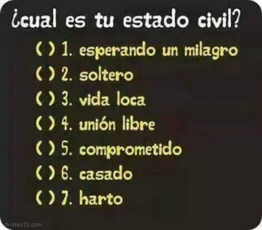 ¿Cuál es tu estado civil?