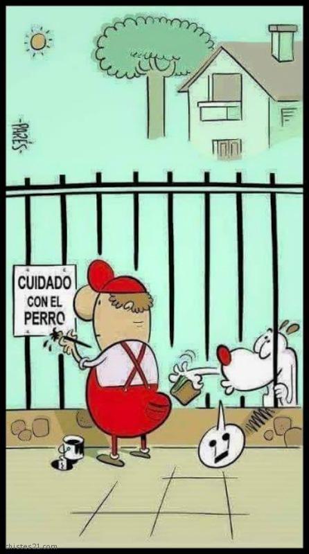 Cuidado con el perro